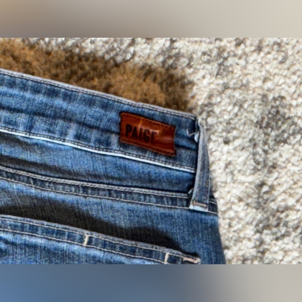 PAIGE by Anthropology Women's Ripped Skinny jeans Size: 31 / US 12 - Picture 3 of 5